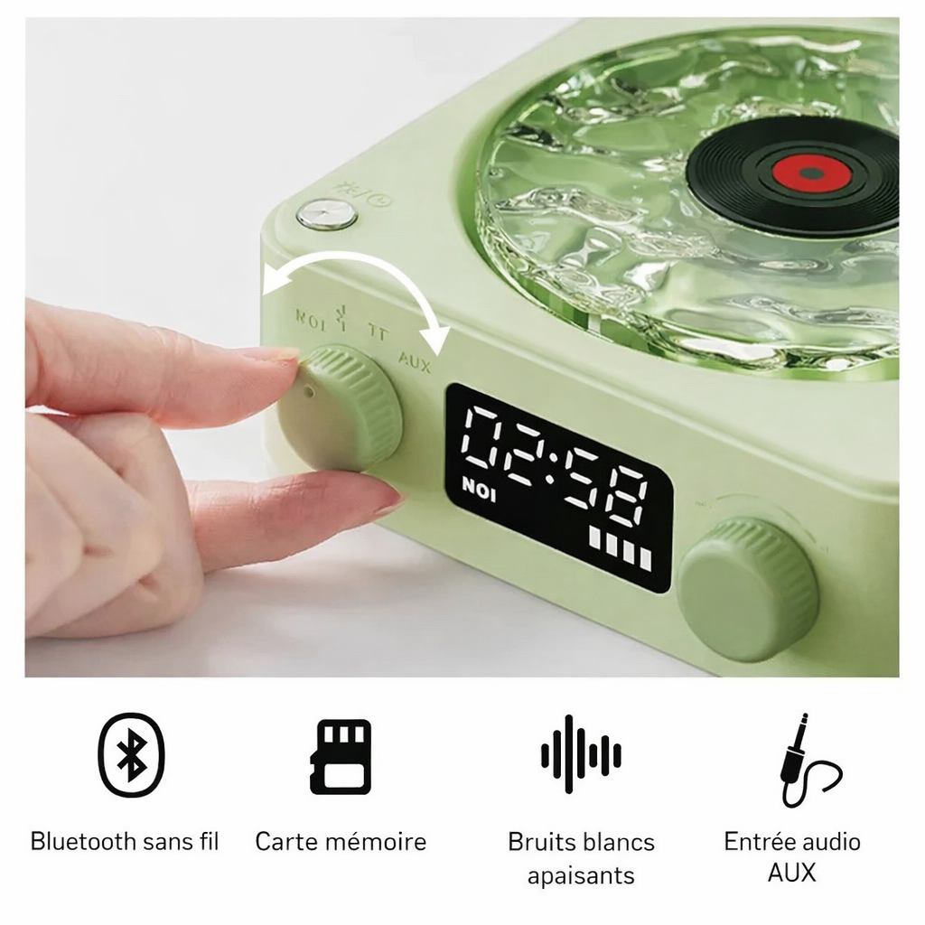 Mini Haut-Parleur Bluetooth Rétro avec Bruit Blanc