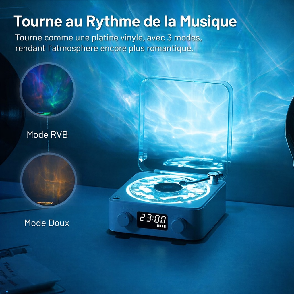 Mini Haut-Parleur Bluetooth Rétro avec Bruit Blanc